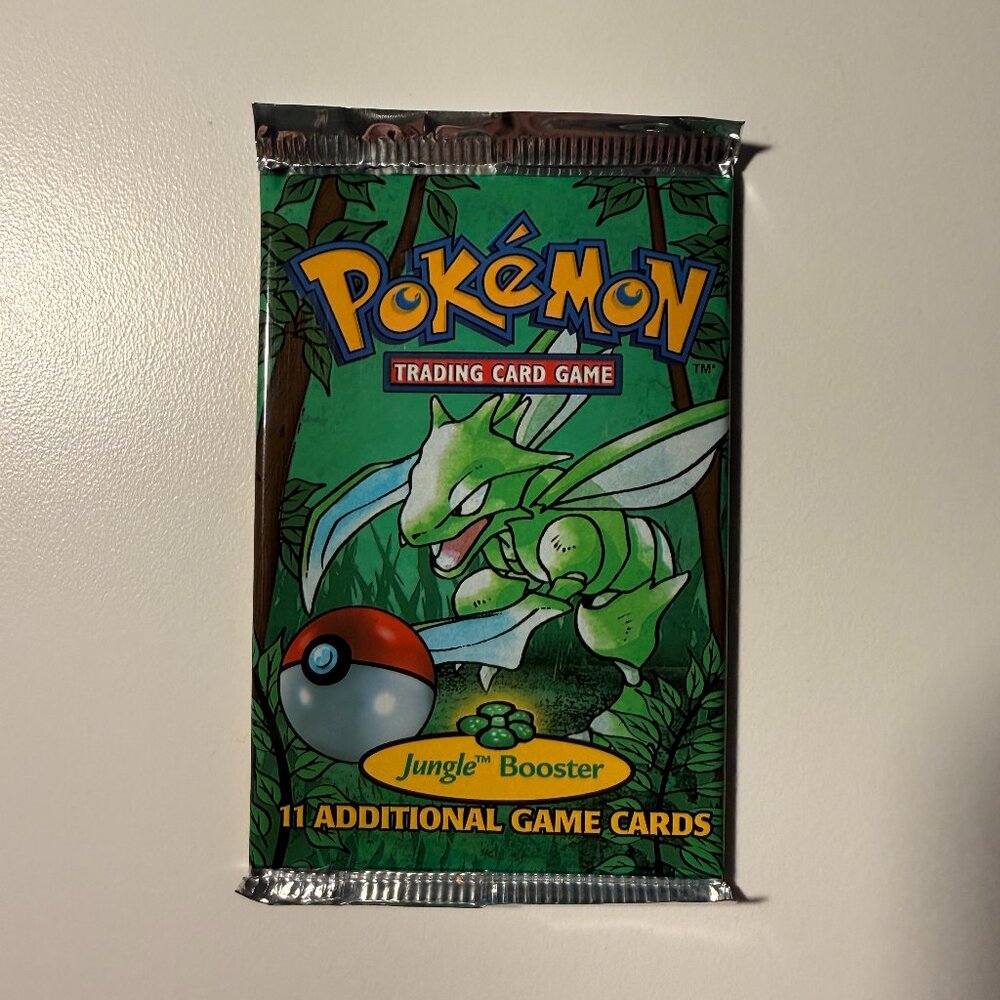 HEAVY 21.5g Sealed Pokemon Base Jungle Pack Scyther Art Wizards of The Coast